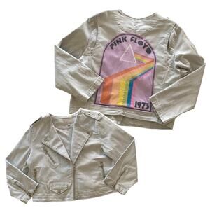 Via Penny Lane Reworked Apparel | Pink Floyd Graphic Denim Blazer Jacket XL
